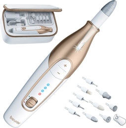 Beurer MP 64 - Elektrische nagelvijl - Draadloos met 10 opzetstukken - Incl. opbergtas