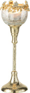 J-Line theelichthouder Viane - metaal/glas - goud - medium