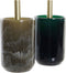Toiletborstel DKD Home Decor Grijs Groen Hars (9 x 9 x 37 cm) (2 Stuks)