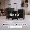 ONYX 3-delige Kofferset - Handbagage en Check-in koffer - TSA slot - 360° Spinner wielen - Zwart (3-delig)