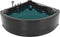Beliani BARACOA - Hoekbad whirlpool - Zwart - Acryl