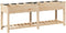 vidaXL - Tuinplanter - met - Rasters - 203x53x76 - cm - Massief - Grenenhout