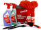 CyclOn - Onderhoudsset Fiets - Kettingreiniger Smeermiddel Bescherming - Rood