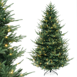 Coast Kunstkerstboom 240 cm - Scharnierend - Voorverlicht 450 Warm Witte LED's - Groen