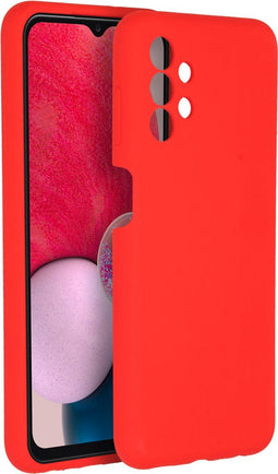 Accezz Samsung Galaxy A13 (4G) - Liquid Silicone Backcover - Schokabsorberend - Rood