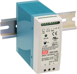 Mean Well DRC-60A - DIN-rail netvoeding 13.8 V/DC 2.8 A 59 W - 2 uitgangen