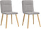 vidaXL - Eetkamerstoelen - 2 - st - stof - wolk - grijs
