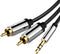 Vention BCFBI - Audiokabel 3,5 mm naar 2x RCA - Hoge geluidskwaliteit - Zwart