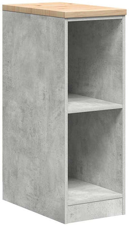 vidaXL - Garagekast - 30x51x85 - cm - massief - grenenhout - betongrijs