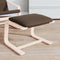 vidaXL - Voetenbank - 51x41x40 - cm - stof - donkergrijs