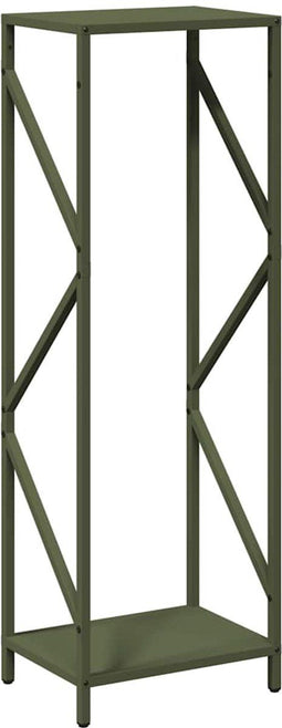 vidaXL - Brandhoutrek - 34x25x100 - cm - koudgewalst - staal - olijfgroen