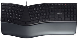 Cherry KC 4500 Ergo - Ergonomisch Toetsenbord - Zachte handpalmsteun - Zwart