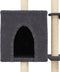 vidaXL - Kattenmeubel - met - sisal - krabpalen - 145 - cm - donkergrijs