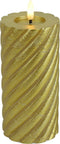 Kaarsen set - LED kaarsen met bewegende vlam - led kaars goud set van 4 twirly