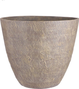 Mica Decorations Bravo Bloempot voor buiten - H48 x Ø56 cm - Lichtgewicht Kunststof - Bruin Slate