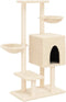 vidaXL - Kattenmeubel - met - sisal - krabpalen - 117 - cm - crèmekleurig