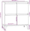 vidaXL - Dressoir - 60x35x70 - cm - bewerkt - hout - zwart