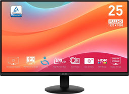 MSI Pro MP252L computer monitor 62,2 cm (24.5") 1920 x 1080 Pixels Full HD LED Zwart