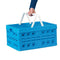 Sunware - Square vouwkrat met koeltas en met handgreep 32L blauw - 49 x 36 x 24,5 cm