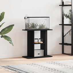vidaXL - Aquariumstandaard - 60x30x60 - cm - spaanplaat - zwart - eikenkleurig