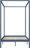 vidaXL - Hemelbedframe - massief - grenenhout - grijs - 120x200 - cm