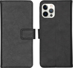 iMoshion Hoesje Geschikt voor iPhone 12 Pro / 12 Hoesje Met Pasjeshouder - iMoshion Luxe Bookcase - Zwart