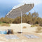 vidaXL - Strandparasol - met - Aluminium - Paal - Blauw - & - Wit - 300 - cm