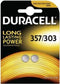 Duracell D357 - Knoopcelbatterijen - 10x 1.5V Alkaline (10 stuks)