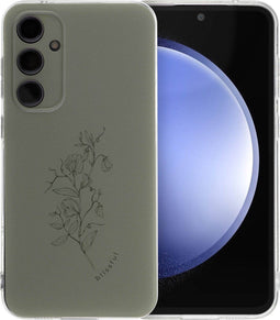 iMoshion Hoesje Geschikt voor Samsung Galaxy S23 FE Hoesje Siliconen - iMoshion Design hoesje - Meerkleurig / Floral Green