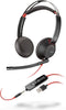 Plantronics Blackwire C5220 - Telefoonheadset - Noise Cancelling - Zwart/Rood