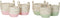 Basket spelset DKD Home Decor Natuurlijk Roze Groen Natuurlijke Vezel 30 x 30 x 32 cm Boho (2 Stuks)