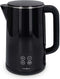 Nedis Waterkoker - 1.7 l - Kunststof - Zwart - 50,60,70,80,90,100 °C - Temperatuurindicator - 360 graden draaibaar - Verborgen verwarmingselement - Strix-controller - Droogkookbeveiliging