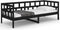 vidaXL - Slaapbank - massief - grenenhout - zwart - 80x200 - cm