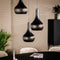 Furntastik Hanglamp, 3-lichts, H340 zwart