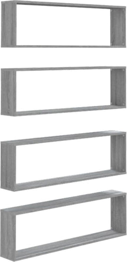 vidaXL-Wandschappen-kubus-4-st-100x15x30-cm-bewerkt-hout-grijs-sonoma
