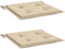 vidaXL - Tuinstoelkussens - 2 - st - 50x50x3 - cm - oxford - stof - beige
