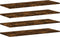 vidaXL - Wandschappen - 4 - st - 80x30x1,5 - cm - bewerkt - hout - gerookt - eikenkleur