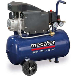 Compressor - MECAFER - 425793 - Blauw - 24 L - 2PK - 8 bar