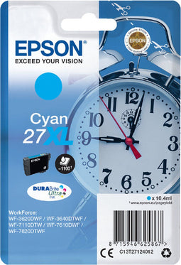 Epson C13T27124012 - Inktcartridge - 27XL 1.100 Paginas - Cyaan