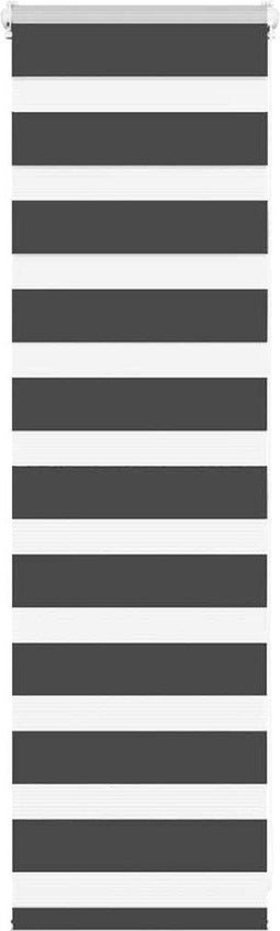 vidaXL - Zebra - rolgordijn - 50x100 - cm - stofbreedte - 45,9cm - zwart