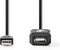 Nedis Actieve USB-Kabel - USB 2.0 - USB-A Male naar USB-A Female - 480 Mbps - 5.00 m - Zwart