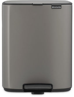 Brabantia Bo Pedaalemmer - 12 liter - Soft-close - Platinum