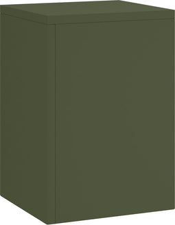 vidaXL - Buitenplantenstandenpilaar - 3 - stuks - Olijfgroen - Staal