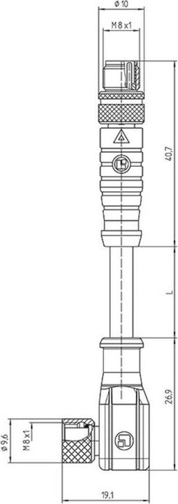 Lutronic 1133 Sensor/actuator aansluitkabel M8 Aantal polen: 3 5.00 m 1 stuk(s)