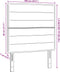 vidaXL - Hoofdbord - met - Lijnen - in - Zwart - - - 100 - cm - Stof