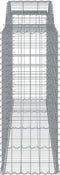 vidaXL - Schanskorven - 6 - st - gewelfd - 300x50x120/140 - cm - ijzer