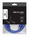 Cablexpert USB-A naar USB-B kabel - USB3.0 - 3 meter - blauw