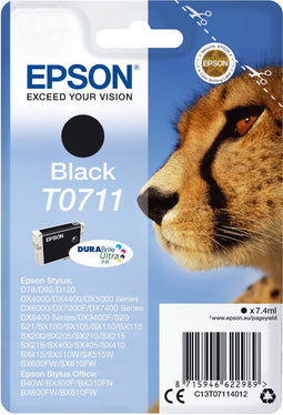 Epson T0711 - Inktcartridge - DURABrite Ultra inkt - Zwart