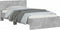vidaXL - Bedframe - met - hoofdeinde - bewerkt - hout - betongrijs - 100x200 - cm