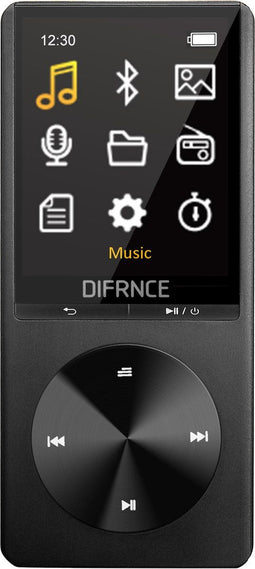 Difrnce MP1820BT - MP3 / MP4 Speler - Bluetooth - 4GB intern geheugen - Uitbreidbaar tot 128GB - Zwart